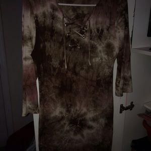 Tie-Dye Fitted Dress